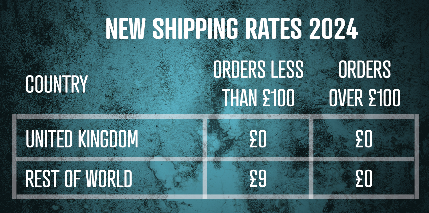 Shipping Table New Rates 2024